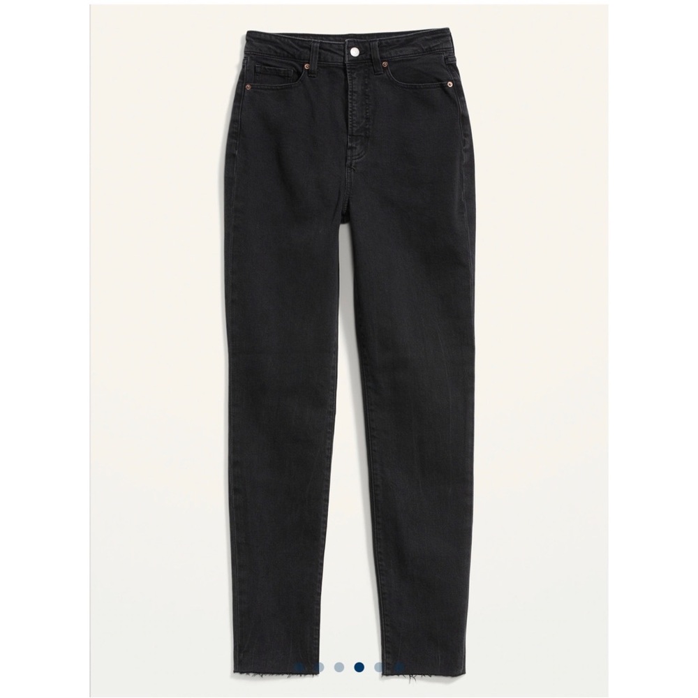 Old Navy Women's Black Straight High Higher rise Jeans